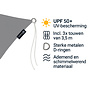 CUHOC CUHOC Schaduwdoek Driehoek 3x3x3 Meter – Grijs – UV-Beschermend Zonnescherm voor Tuin, Terras of Balkon – Waterdoorlatend – Inclusief Bevestigingstouw – Ademend & Weerbestendig