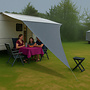 CUHOC CUHOC Schaduwdoek Driehoek 3x3x3 Meter – Grijs – UV-Beschermend Zonnescherm voor Tuin, Terras of Balkon – Waterdoorlatend – Inclusief Bevestigingstouw – Ademend & Weerbestendig