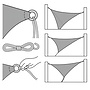 CUHOC CUHOC Schaduwdoek Driehoek 3x3x3 Meter – Grijs – UV-Beschermend Zonnescherm voor Tuin, Terras of Balkon – Waterdoorlatend – Inclusief Bevestigingstouw – Ademend & Weerbestendig
