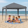 CUHOC CUHOC Easy-Up Partytent / Pop-Up Partytent 3x3m Grijs - Waterafstotend - Vouwtent voor Schaduw - incl Draagtas totaal 12KG