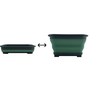 HEM HEM Opvouwbare Afwasbak 8L – Inklapbare Wasbak Camping – Vouwbare Afwasteil / Teiltje / Dienblad – Voor Caravan, Camper of Keuken – Ruimtebesparend – Groen – 37x27x12 cm