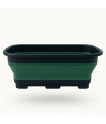 HEM Opvouwbare Afwasbak 8L – Inklapbare Wasbak Camping – Vouwbare Afwasteil / Teiltje / Dienblad – Voor Caravan, Camper of Keuken – Ruimtebesparend – Groen – 37x27x12 cm