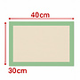 HEM HEM Siliconen Bakmat 40x30 - Herbruikbaar - Antiaanbaklaag – Vaatwasserbestendig – Hittebestendig tot 200°C – Ovenmat – Bakvel – Bakaccessoire - Groene rand