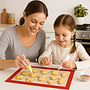 HEM HEM Siliconen Bakmat 40x30 - Herbruikbaar - Antiaanbaklaag – Vaatwasserbestendig – Hittebestendig tot 200°C – Ovenmat – Bakvel – Bakaccessoire - Rode Rand