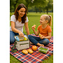 CUHOC CUHOC Koeltas 4L – Compacte Lunchtas met schouderband voor School, Werk of Strand – Isolerende Koelbag – Kleine Koeltas  -Tropisch Bladmotief