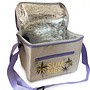 CUHOC CUHOC Koeltas 4L – Compacte Lunchtas met schouderband voor School, Werk of Strand – Isolerende Koelbag – Kleine Koeltas  -Paarse Palmprint & ‘SUMMER’ Opdruk