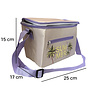 CUHOC CUHOC Koeltas 4L – Compacte Lunchtas met schouderband voor School, Werk of Strand – Isolerende Koelbag – Kleine Koeltas  -Paarse Palmprint & ‘SUMMER’ Opdruk