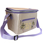 CUHOC CUHOC Koeltas 4L – Compacte Lunchtas met schouderband voor School, Werk of Strand – Isolerende Koelbag – Kleine Koeltas  -Paarse Palmprint & ‘SUMMER’ Opdruk