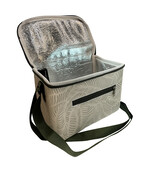 CUHOC Koeltas 4L – Compacte Lunchtas met schouderband voor School, Werk of Strand – Isolerende Koelbag – Kleine Koeltas  -Tropisch Bladmotief