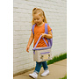 CUHOC CUHOC Koeltas 4L – Compacte Lunchtas met schouderband voor School, Werk of Strand – Isolerende Koelbag – Kleine Koeltas  -Paarse Palmprint & ‘SUMMER’ Opdruk