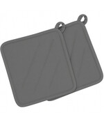 Pannenlappen Donkergrijs – Groot Formaat – 100% Katoen – Gevoerd met Polyester – Hittebestendig tot 250°C – Set van 2 – Keukenaccessoires