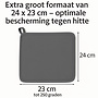 HEM HEM Pannenlappen Donkergrijs – Groot Formaat – 100% Katoen – Gevoerd met Polyester – Hittebestendig tot 250°C – Set van 2 – Keukenaccessoires