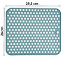 HEM HEM Afdruipmat Keuken 29,5x26 cm – Antislip Siliconen Afdruipmatje – Licht Blauw – Afdruiprek Gootsteen – Afwasmat Camping – Waterdoorlatend & Makkelijk Schoon te Maken