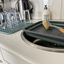 HEM HEM Afdruipmat Keuken 29,5x26 cm – Antislip Siliconen Afdruipmatje – Licht Blauw – Afdruiprek Gootsteen – Afwasmat Camping – Waterdoorlatend & Makkelijk Schoon te Maken