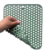 HEM Afdruipmat Keuken 29,5x26 cm – Antislip Siliconen Afdruipmatje – Groen– Afdruiprek Gootsteen – Afwasmat Camping – Waterdoorlatend & Makkelijk Schoon te Maken