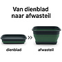 HEM HEM Complete Afwas Set – Opvouwbare Afwasbak/ Dienblad 8L + Bamboe Afwasborstel + Grijze Siliconen Afdruipmat – Keukenafwasset , afwassetCamping