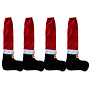 HEM HEM Christmas Tafelpoten Hoezen - 4 stuks - Kerstman Laarzen Decoratie 25x50 cm Kerst Tafel Decoratie