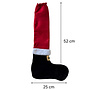 HEM HEM Christmas Tafelpoten Hoezen - 4 stuks - Kerstman Laarzen Decoratie 25x50 cm Kerst Tafel Decoratie