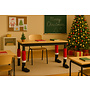 HEM HEM Christmas Tafelpoten Hoezen - 4 stuks - Kerstman Laarzen Decoratie 25x50 cm Kerst Tafel Decoratie