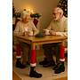 HEM HEM Christmas Tafelpoten Hoezen - 4 stuks - Kerstman Laarzen Decoratie 25x50 cm Kerst Tafel Decoratie
