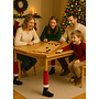 HEM HEM Christmas Tafelpoten Hoezen - 4 stuks - Kerstman Laarzen Decoratie 25x50 cm Kerst Tafel Decoratie