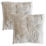 HEM HEM Imitatie Bont Plaid 130x160 cm met 2 Sierkussens – Zacht Polyester – Luxe Kussen en Plaid Set voor Bank of Fauteuil – Woondecoratie - Zandkleur - BeigeTaupe - Warm Creme