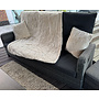 HEM HEM Imitatie Bont Plaid 130x160 cm met 2 Sierkussens – Zacht Polyester – Luxe Kussen en Plaid Set voor Bank of Fauteuil – Woondecoratie - Zandkleur - BeigeTaupe - Warm Creme