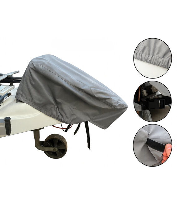 CUHOC CUHOC Disselhoes Caravan 420D Oxford – Waterdicht en UV-bestendig – Diamond Grijs – Sterke Caravan Beschermhoes met Stormband, Klittenband en Elastiek – All Season