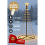 HEM HEM 2.1m LED Vlaggenmast verlichting met Zwarte Mast - Lichtkerstboom - Kerstboom 2.10 - 370 Led - Met HEM Opbergzak