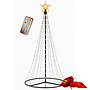 HEM HEM 3m LED Vlaggenmast Verlichting met Zwarte Mast - Lichtkerstboom - Kerstboom 3.0 m - 550 LED - Met HEM Opbergzak