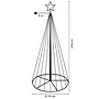 HEM HEM 2.1m LED Vlaggenmast verlichting met Zwarte Mast - Lichtkerstboom - Kerstboom 2.10 - 370 Led - Met HEM Opbergzak