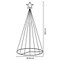 HEM HEM 3m LED Vlaggenmast Verlichting met Zwarte Mast - Lichtkerstboom - Kerstboom 3.0 m - 550 LED - Met HEM Opbergzak
