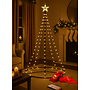 HEM HEM 1.5m LED Vlaggenmast verlichting met Zwarte Mast - Lichtkerstboom - Kerstboom 1.5 - 154 Led - Met HEM Opbergzak