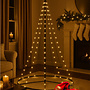 HEM HEM 2.1m LED Vlaggenmast verlichting met Zwarte Mast - Lichtkerstboom - Kerstboom 2.10 - 370 Led - Met HEM Opbergzak
