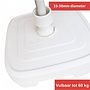 CUHOC CUHOC Parasolvoet Vulbaar met Water of Zand – 40-60 kg – Ø 33-50 mm – Wit – Met Wiel