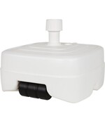 CUHOC Parasolvoet Vulbaar met Water of Zand – 40-60 kg – Ø 33-50 mm – Wit – Met Wiel