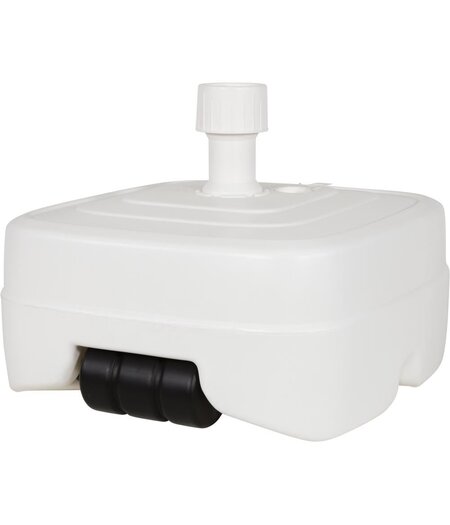 CUHOC CUHOC Parasolvoet Vulbaar met Water of Zand – 40-60 kg – Ø 33-50 mm – Wit – Met Wiel