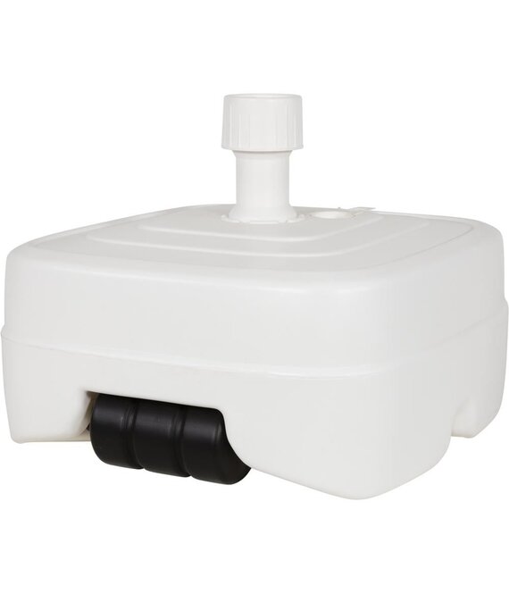 CUHOC CUHOC Parasolvoet Vulbaar met Water of Zand – 40-60 kg – Ø 33-50 mm – Wit – Met Wiel