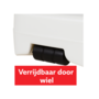 CUHOC CUHOC Parasol 300 cm Ecru - Inclusief Witte Verrijdbare Vulbare Parasolvoet 40-60 kg + Redlabel Parasolhoes