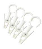 HEM Multifunctionele Haakclip – Sterke Klem voor (Voortent)  Buizen 19-22 mm , Handdoek, Jas en Verlichting Ophanghaak - Camping haak - Balkonhaak - Wit