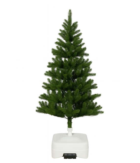 CUHOC CUHOC Kerstboomvoet Verrijdbaar - Kerstboomstandaard Diameter 33-50 mm - Vulbaar Tot 60 kg - Wit