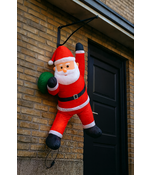 HEM Kerstman Opblaasbaar 120 cm – LED Verlichting – Inclusief Blower & Touwen – Waterdicht Polyester – Voor Binnen & Buiten – Voor Deur of Vlaggenmast of in de boom of heg - met opbergzak