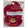 HEM HEM - Baby Set – Slabbetje + Kerstmuts – “My 1st Christmas” – Rendiergezicht – Rood/Wit