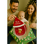 HEM HEM - Baby Set – Slabbetje + Kerstmuts – “My 1st Christmas” – Teddybeer – Rood/Wit