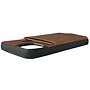 HEM HEM Luxe Silky Brown Back Cover - iPhone 17 Hoesje - Bruin - Telefoonhoesje / Wallet Case Met Pasjeshouder Voor 3 Kaarten en Bescherming - iPhone 17 Backcover