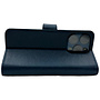 HEM HEM Leren Book Case - iPhone 17 Hoesje - Donkerblauw / Marine Blue - Luxe Wallet Case / Portemonnee Hoesje met Pasjeshouder en Bescherming - iPhone 17 Bookcase