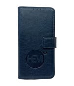 HEM Leren Book Case - iPhone 17 Pro / iPhone 18 Pro Hoesje - Donkerblauw / Marine Blue - Luxe Wallet Case / Portemonnee Hoesje met Pasjeshouder en Bescherming - iPhone 17 Pro / iPhone 18 Pro Bookcase