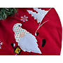 HEM HEM Kerstboomrok Ø90 cm – Rood/Wit – Met Gnoom-opdruk – Fleece Boomkleed – Christmas Tree Skirt