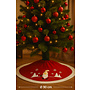 HEM HEM Kerstboomrok Ø90 cm – Rood/Wit – Met Gnoom-opdruk – Fleece Boomkleed – Christmas Tree Skirt