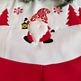 HEM HEM Kerstboom Rok – Ø 90 cm – Wit/Rood – Met Gnoom Opdruk – Christmas Tree Skirt – Fleece Boomkleed – Kerstdecoratie Rondom Kerstboom